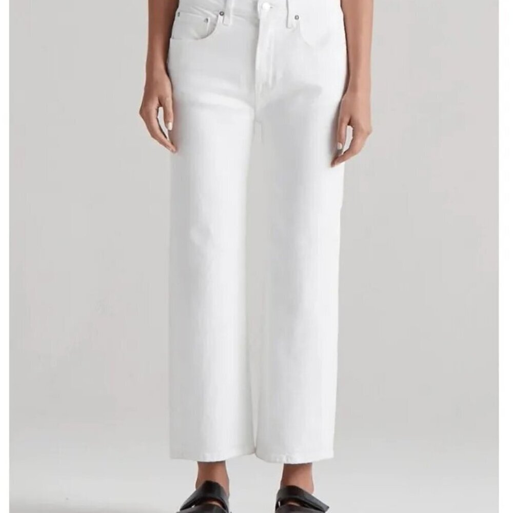 Edwin Marli Ankle Wide Leg Jeans Eggshell White 28